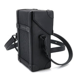 Louis Vuitton Vertical Trunk Wearable Wallet Shoulder Bag Taurillon Leather Black