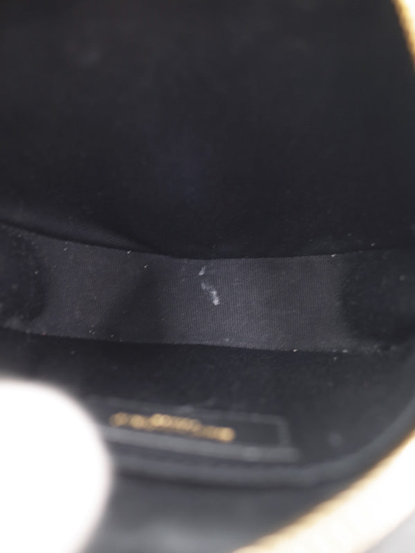 Saint Laurent- Paris Vinyl Chain Shoulder Bag Black
