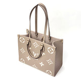 Louis Vuitton On The Go MM Handbag Monogram En Plant Tourtrell Creme