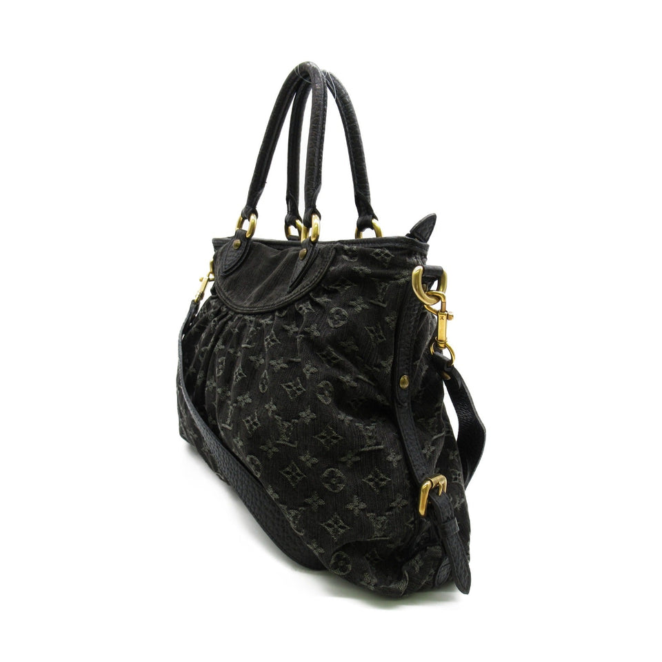 Louis Vuitton Neo Cabby GM Shoulder Bag Denim Monogram Black