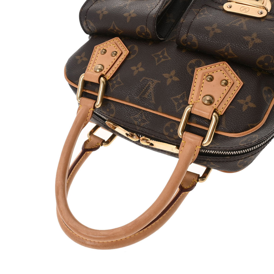 Louis Vuitton Monogram Manhattan PM Brown Canvas Handbag