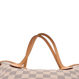 Louis Vuitton Damier Azur Neverfull PM White Canvas Handbag