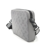 Louis Vuitton Monogram Shadow Duo Messenger Shoulder Bag Leather Gray