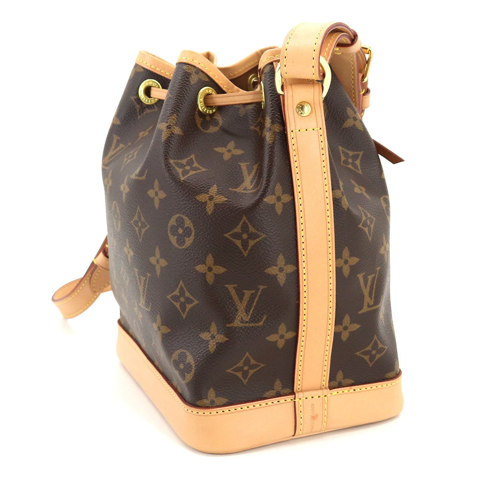 Louis Vuitton Monogram Noe BB Shoulder Bag Brown Rfid Gold Metal Fittings