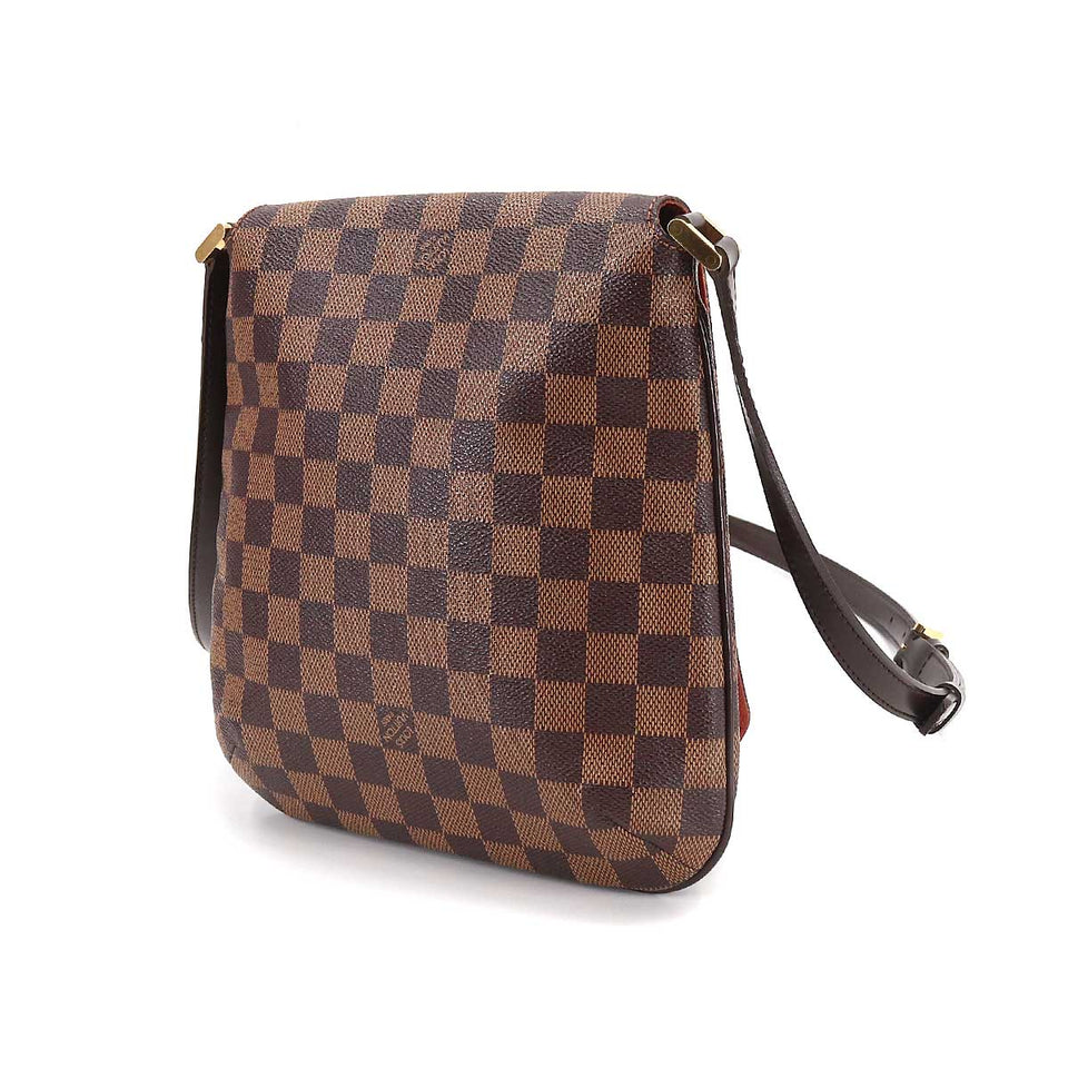 Louis Vuitton Damier Musette Salsa Long Shoulder Bag Ebene Gold Hardware