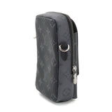 Louis Vuitton Monogram Eclipse Reverse Double Phone Pouch Shoulder Bag