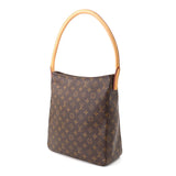 Louis Vuitton Monogram Looping GM Shoulder Bag Brown Gold Metal Fittings