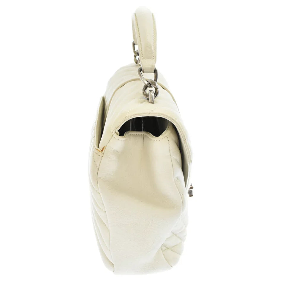 Saint Laurent- Paris Satchel 2way Chain Shoulder Bag White