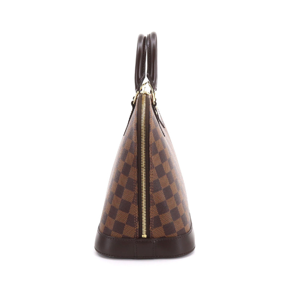 Louis Vuitton Damier Alma PM Hand Bag Ebene Brown