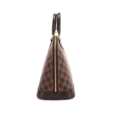 Louis Vuitton Damier Alma PM Hand Bag Ebene Brown