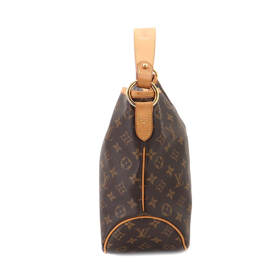 Louis Vuitton Monogram Delightful PM Shoulder Bag Brown Gold Hardware