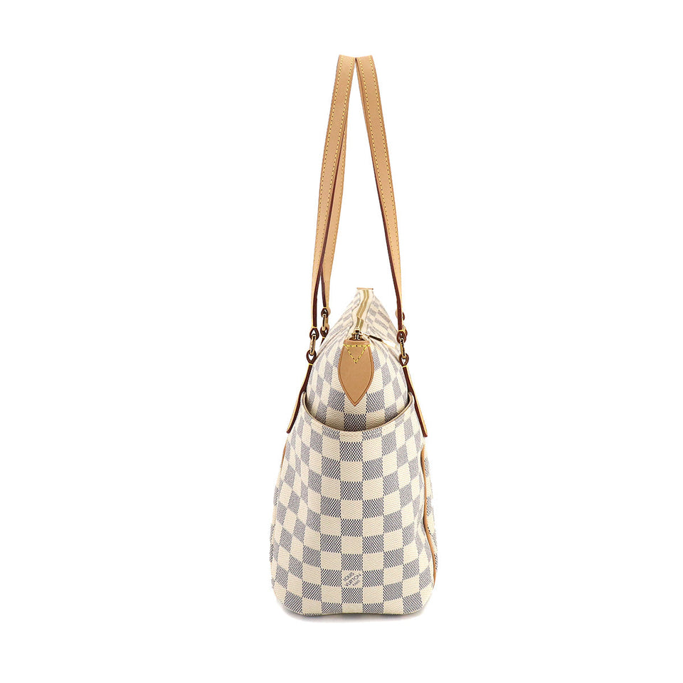 Louis Vuitton Damier Azur Totally PM Tote Bag Gold Hardware