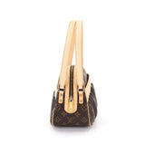 Louis Vuitton Monogram Clara Hand Bag Brown Gold Metal Fittings