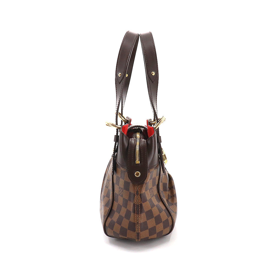 Louis Vuitton Damier Sistina PM Shoulder Bag Ebene Gold Metal Fittings