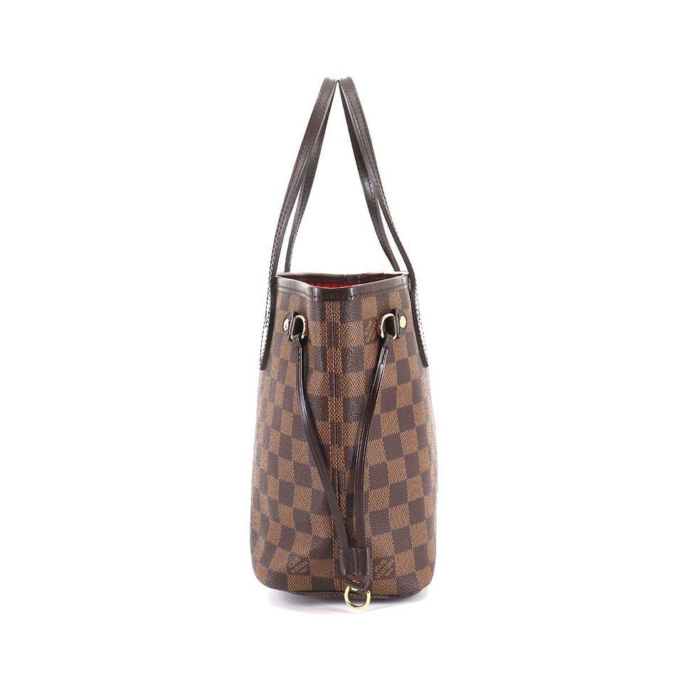 Louis Vuitton Damier Neverfull PM Tote Bag Ebene Brown
