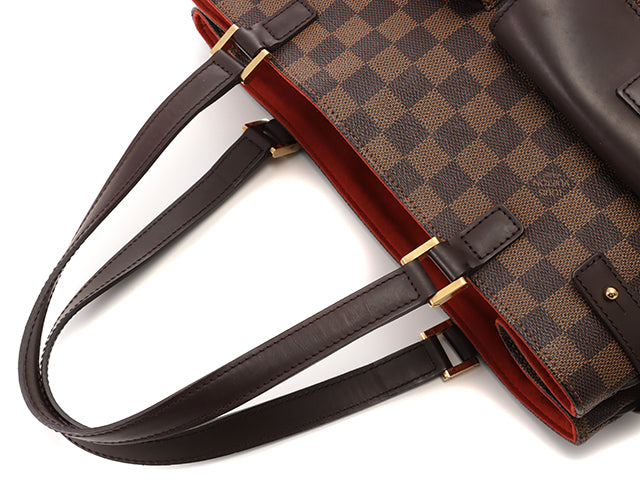 Louis Vuitton Damier Handbag Tote Bag Brown