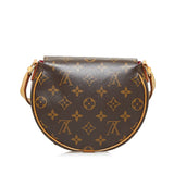 Louis Vuitton Monogram Tambourine Crossbody Shoulder Bag Brown