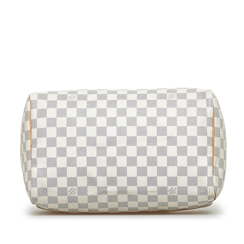Louis Vuitton Damier Azur Speedy 30 Handbag Mini Boston Bag White