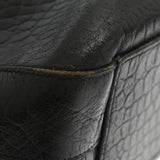 Saint Laurent- Paris Museum Crocodile Embossed Leather Briefcase Black