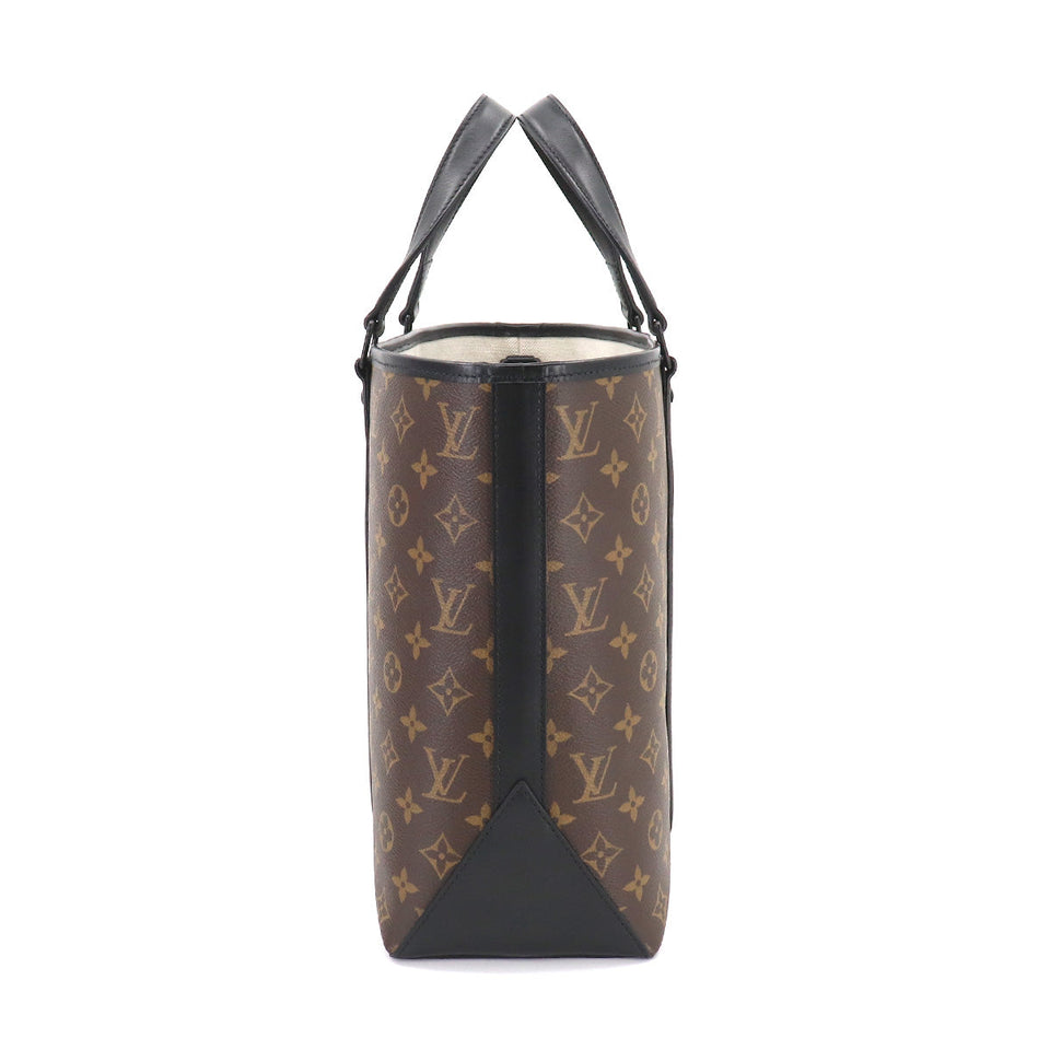 Louis Vuitton Macassar Weekend Tote PM Shoulder Bag Black