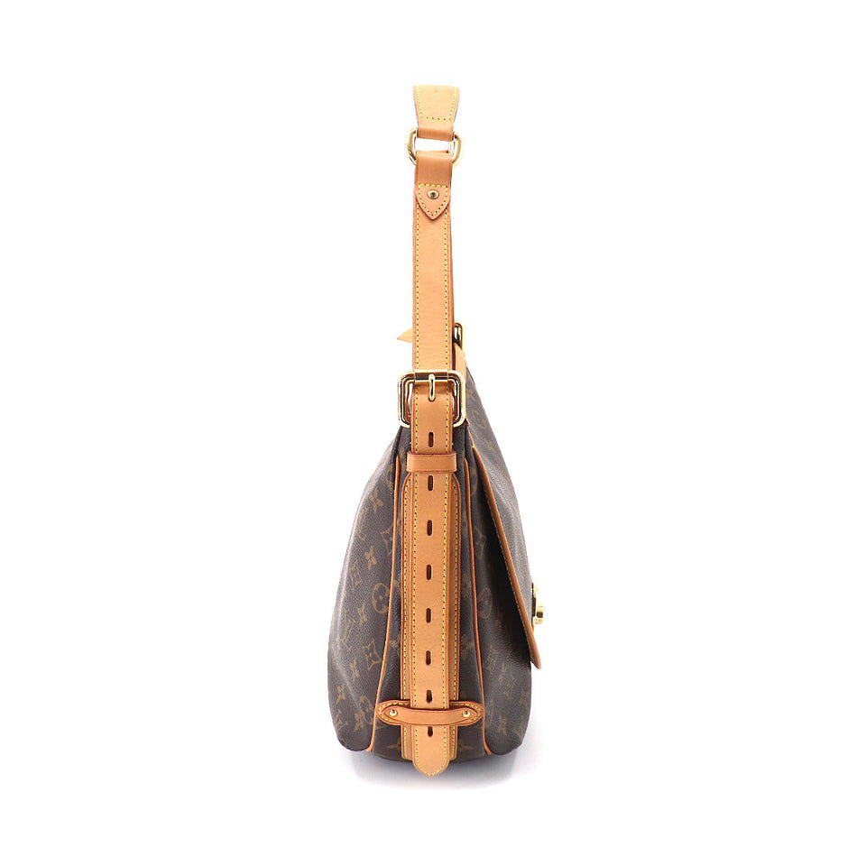 Louis Vuitton Monogram Tulum GM Shoulder Bag Brown Gold Hardware
