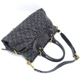 Louis Vuitton Monogram Denim Neo Cabby MM Noir Shoulder Bag Black