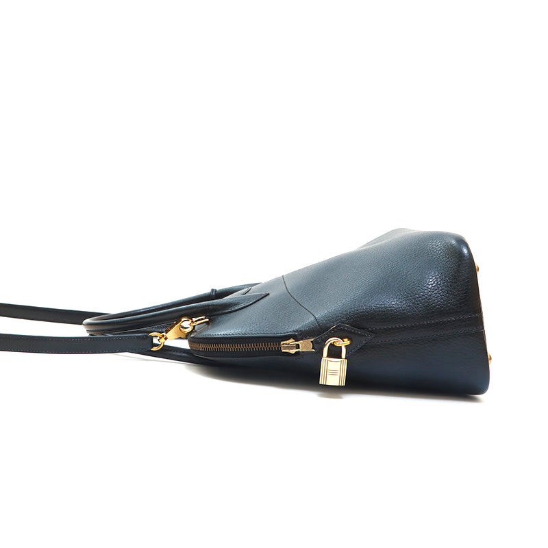 Hermes Bolide 31 G Metal Fittings Handbag ◯x Engraved Ardennes Black