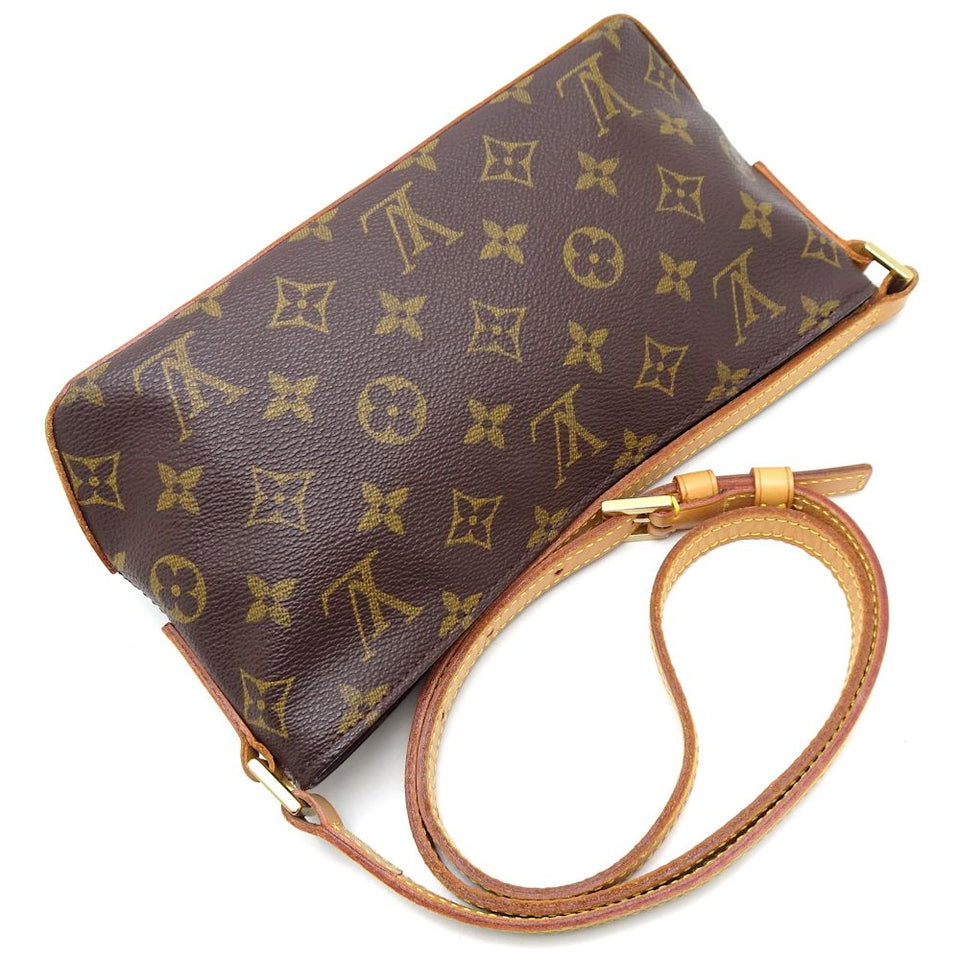 Louis Vuitton Monogram Trotter Shoulder Bag Brown