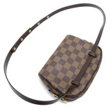 Louis Vuitton Damier Pochette Ipanema Ebene Waist Bag Pouch Brown