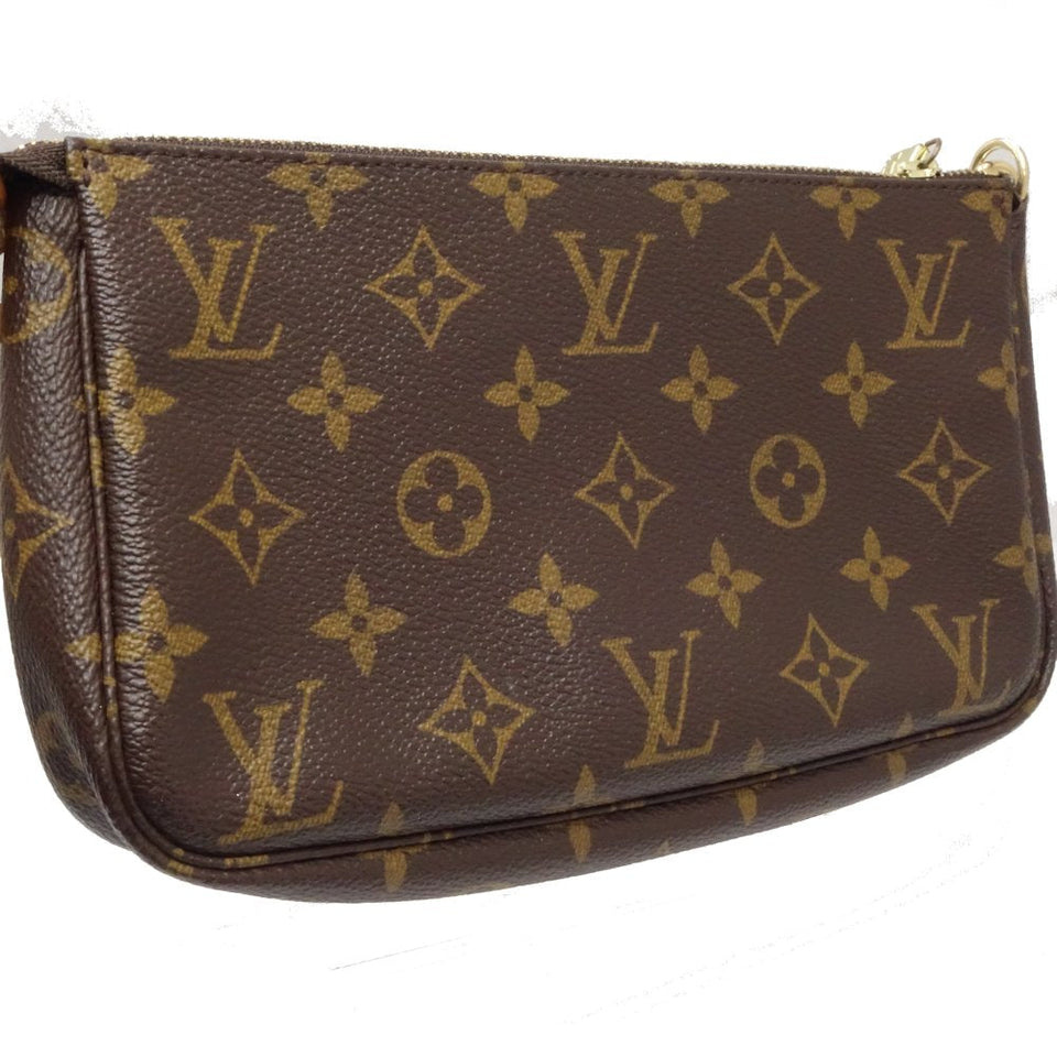 Louis Vuitton Monogram Pochette Accessoire Handbag Brown
