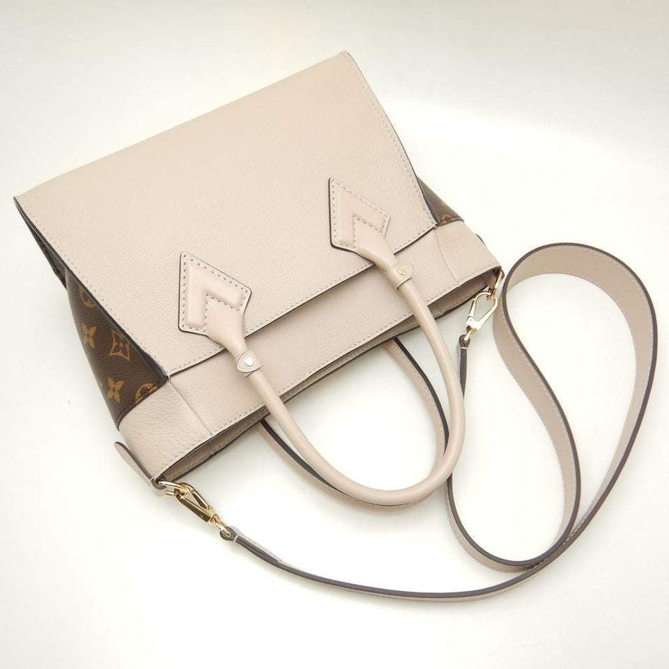 Louis Vuitton On My Side PM Handbag Greige Creme