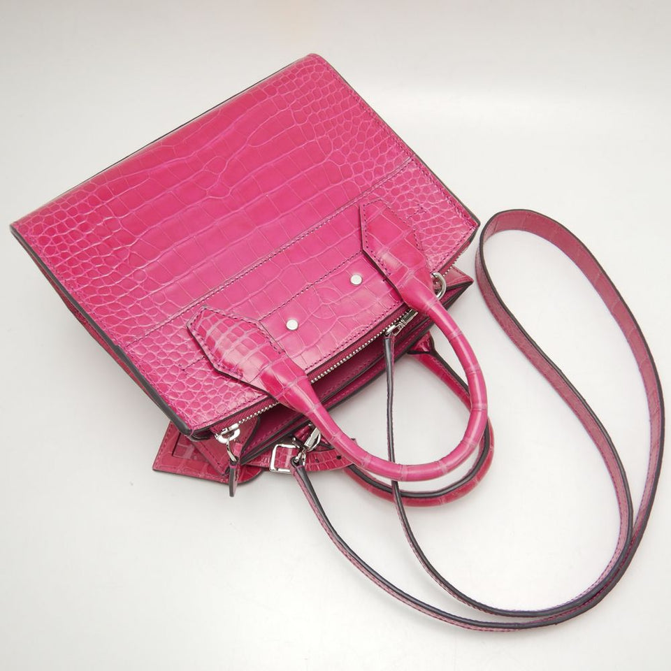 Louis Vuitton Mini Handbag Alligator Rose Fuchsia