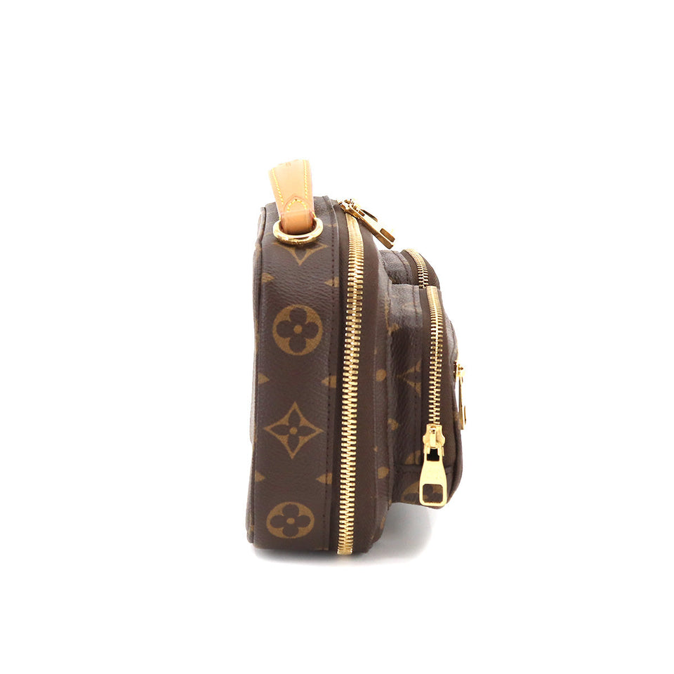 Louis Vuitton Monogram Utility Crossbody Shoulder Bag Brown