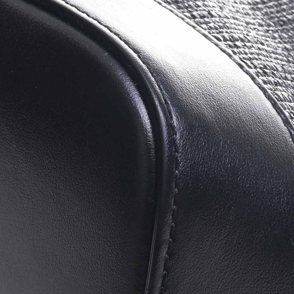 Saint Laurent- Leather Shopping Bag Tote Bag Black