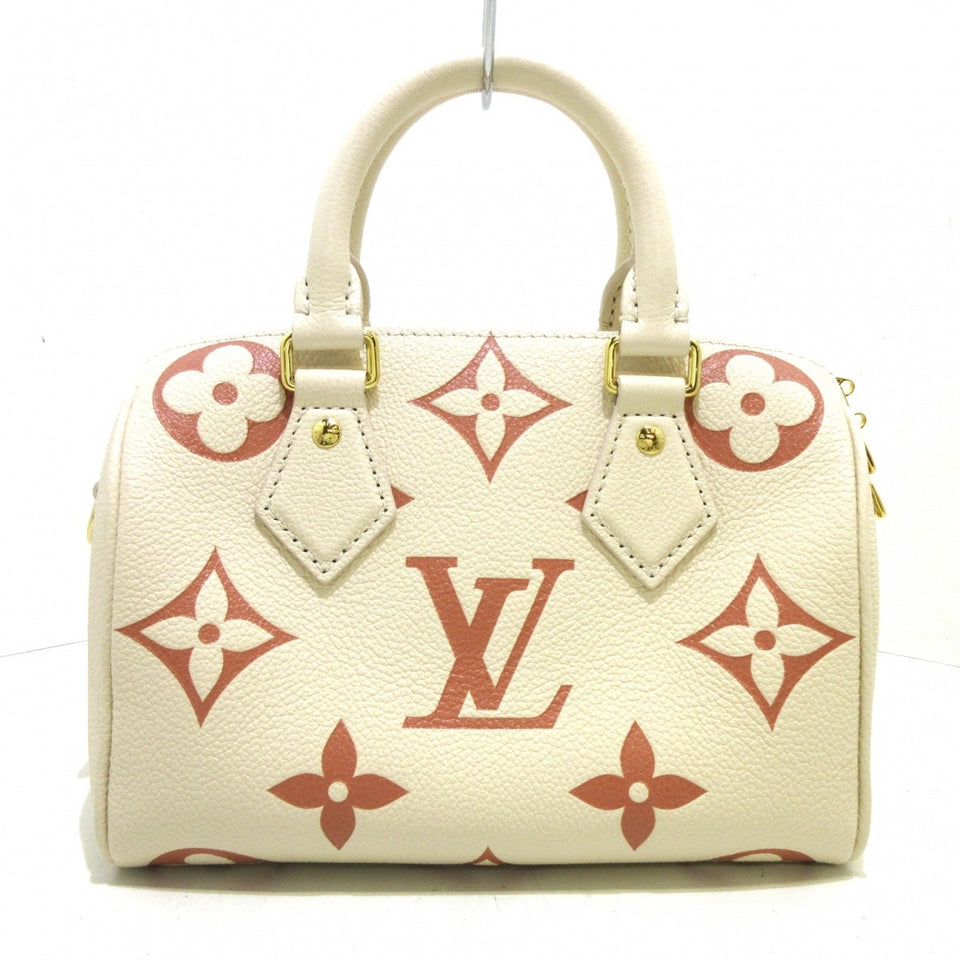Louis Vuitton Speedy Bandouliere 20 Handbag Creme Rose