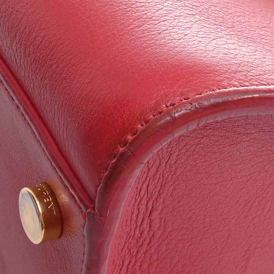 Saint Laurent- Leather Baby Cabas 2way Handbag Red