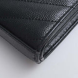 Saint Laurent- Leather Chain Shoulder Wallet Long Wallet Black