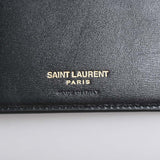 Saint Laurent- Leather Money Clip Bill Clip Wallet Billfold Black