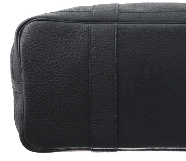 Hermes Garden Party PM Handbag Negonda Noir Black Engraved Bag