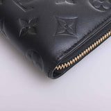 Louis Vuitton Monogram Emboss Lamb Leather Zippy Wallet Long Wallet