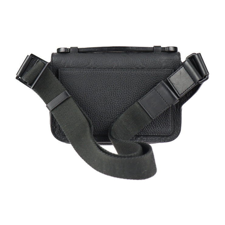 Louis Vuitton S Lock Sling Bag Monogram Waist Bag Taurillon Leather Noir