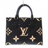 Louis Vuitton On The Go PM Tote Bag Black Beige