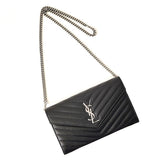 Saint Laurent- Chain Wallet Black Silver