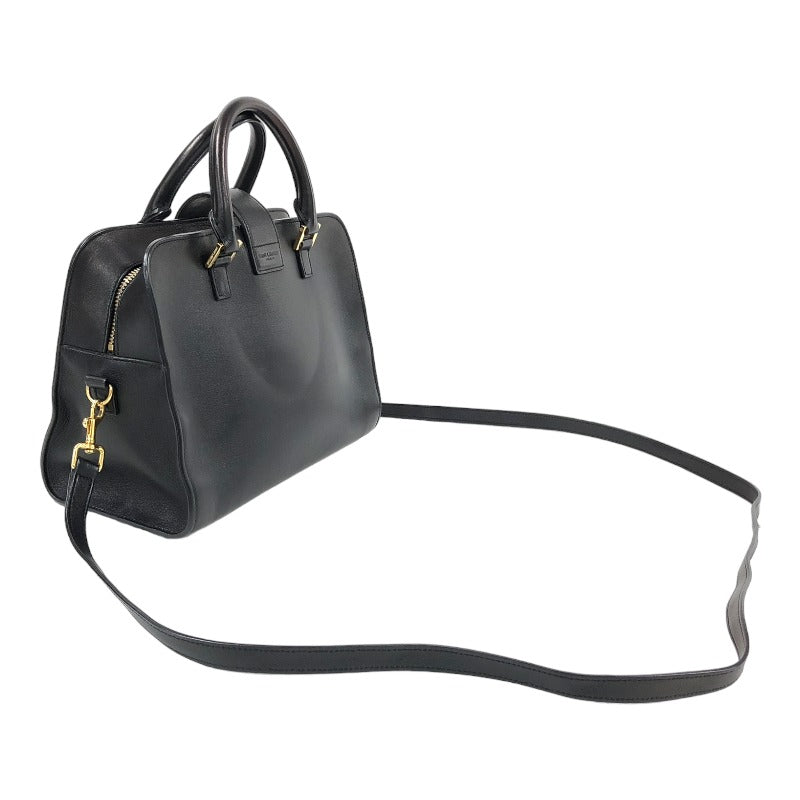Saint Laurent- Cabas Leather Handbag Black