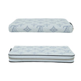 Louis Vuitton Mahina Long Wallet Zippy Wallet Denim Light Blue