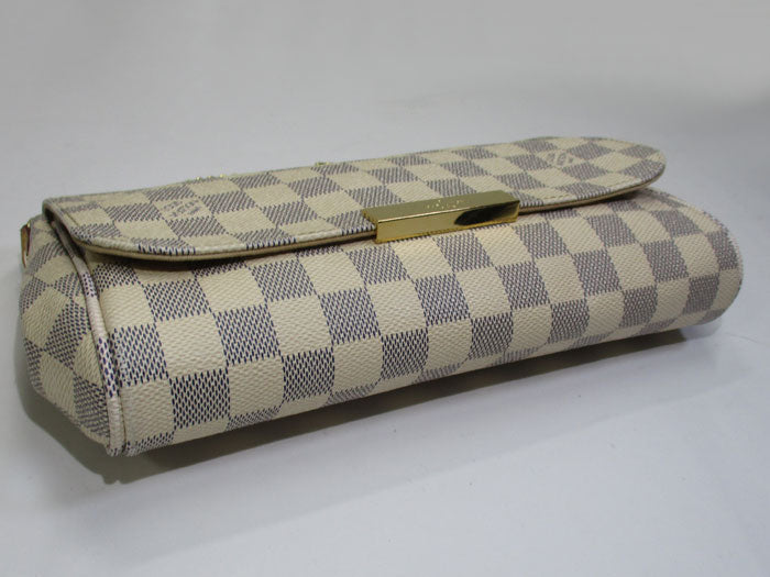 Louis Vuitton Favorite MM Shoulder Bag Damier Azur