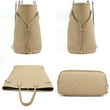 Louis Vuitton Neverfull MM Monogram Implant Tourtrell Greige Tote Bag