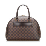 Louis Vuitton Damier Nolita Handbag Brown PVC Leather
