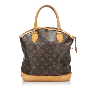 Louis Vuitton Monogram Lockit Tote Bag Brown