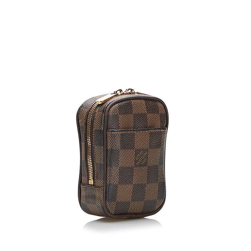 Louis Vuitton Damier Ebene Etui Okapi PM Diagonal Shoulder Bag Brown Leather